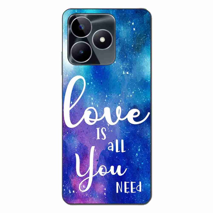 Покритие, съвместимо с Realme C53 Silicon Gel Tpu модел Любовта е всичко, от което се нуждаете