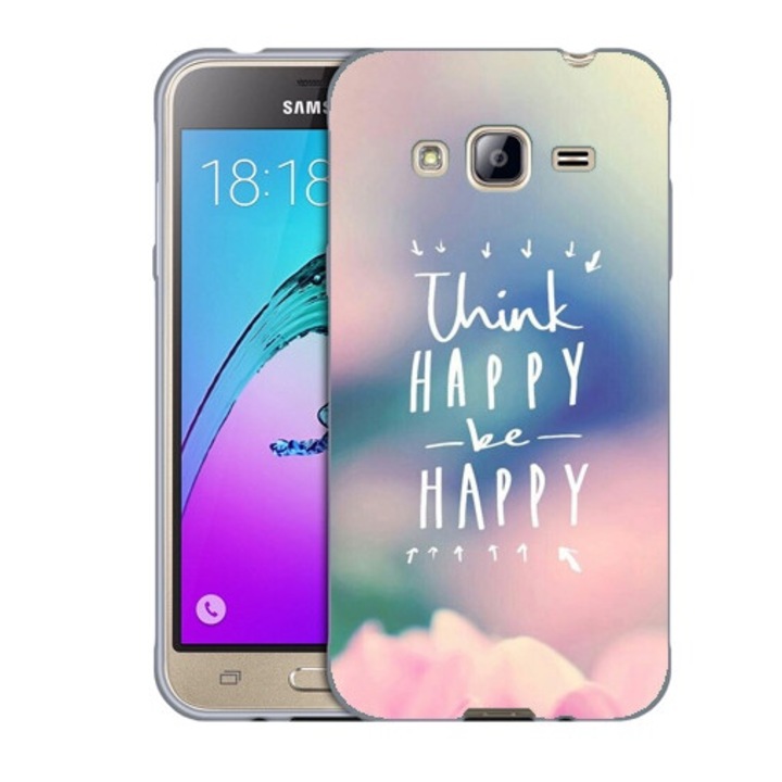 Husa compatibila cu Samsung Galaxy J7 J700 Silicon Gel Tpu Model Think Positive