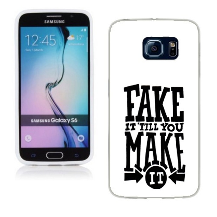 Husa compatibila cu Samsung Galaxy S6 G920 Silicon Gel Tpu Model Fake It