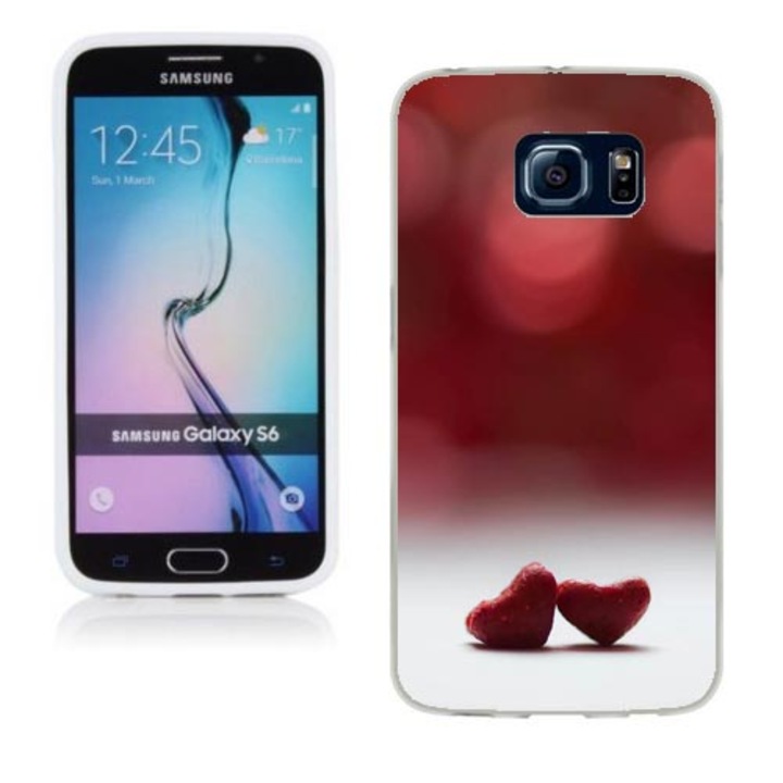Husa compatibila cu Samsung Galaxy S6 G920 Silicon Gel Tpu Model Little Hearts