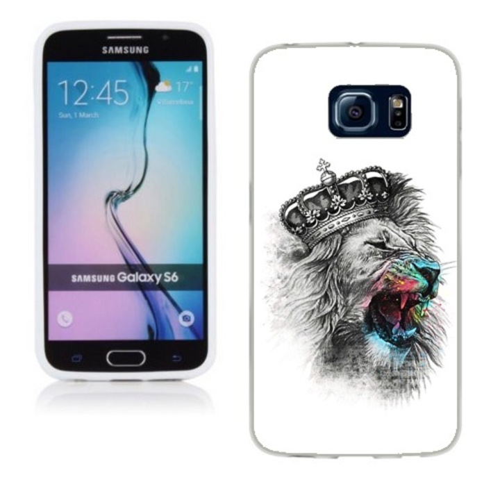Husa compatibila cu Samsung Galaxy S6 G920 Silicon Gel Tpu Model The King