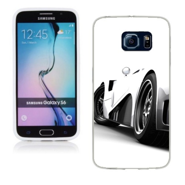 Husa compatibila cu Samsung Galaxy S6 G920 Silicon Gel Tpu Model Masina Sport