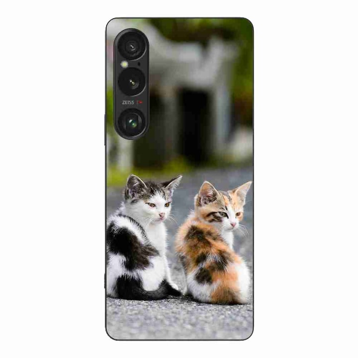Кейс, съвместим с Sony Xperia 1 VI Silicon Gel Tpu Model Kitties