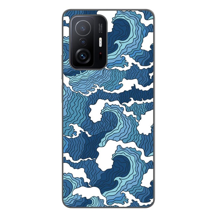 Husa compatibila cu Xiaomi Mi 11T, Mi 11T Pro Silicon Gel Tpu Model Crazy Waves