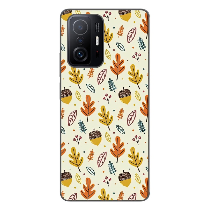 Husa compatibila cu Xiaomi Mi 11T, Mi 11T Pro Silicon Gel Tpu Model Autumn Pattern