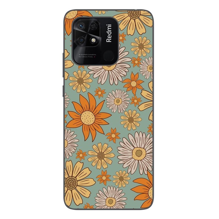 Кейс, съвместим с модел Xiaomi Redmi 10C Silicone Gel Tpu Vintage Meadow