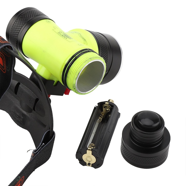 Jormftte LED lámpa, kettős világítási mód, fekete, 10.5x7.5cm