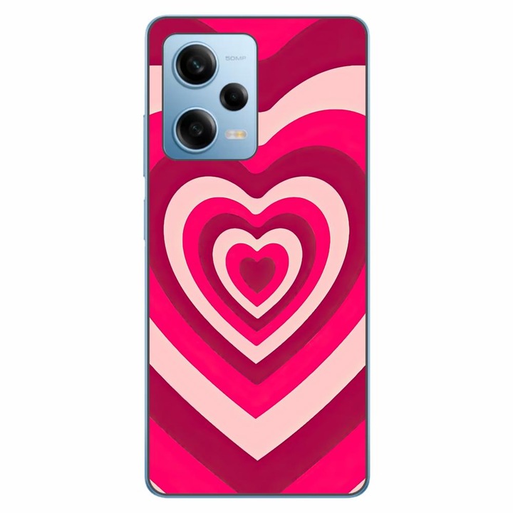 Калъф, съвместим с Xiaomi Redmi Note 12 Pro 5G Silicon Gel Tpu Модел Powerpuff Girls Heart Deep Pink