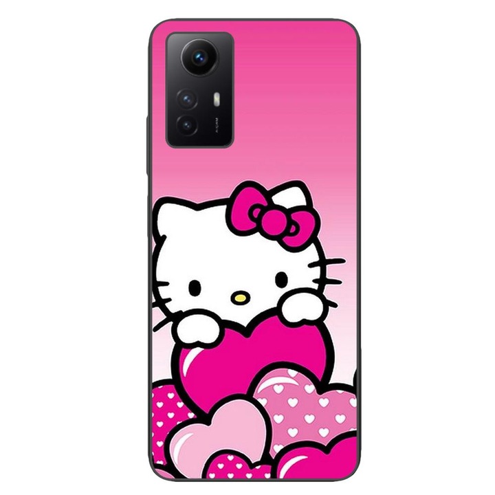 Кейс съвместим с Xiaomi Redmi Note 12s Силиконов гел Tpu Модел Hello Kitty Pink Hearts