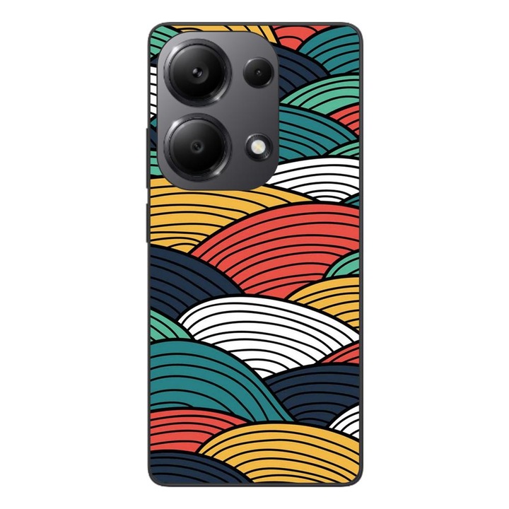 Капак, съвместим с Xiaomi Redmi Note 13 Pro 4G Silicon Gel Tpu Модел Abstract Striped Peaks