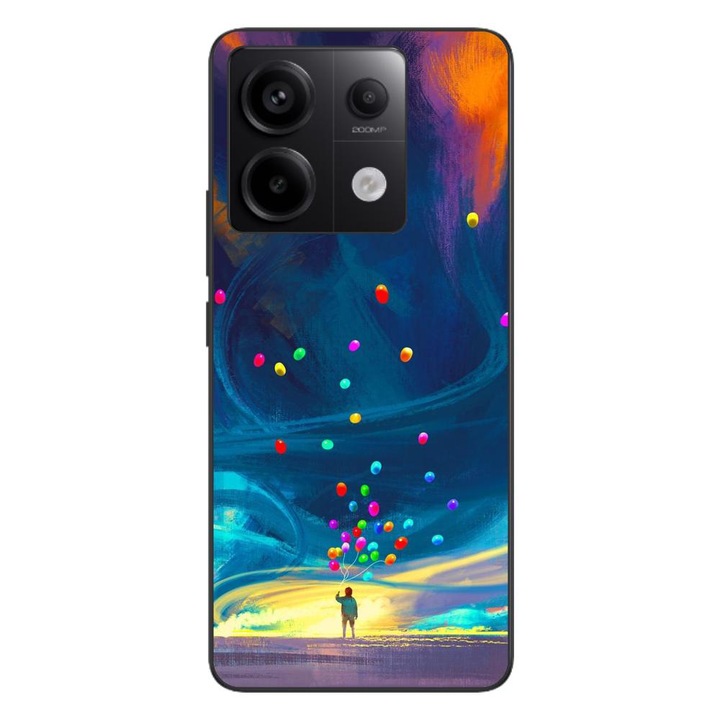Капак, съвместим с Xiaomi Redmi Note 13 Pro 5G Silicon Gel Tpu Модел Balloons Universe