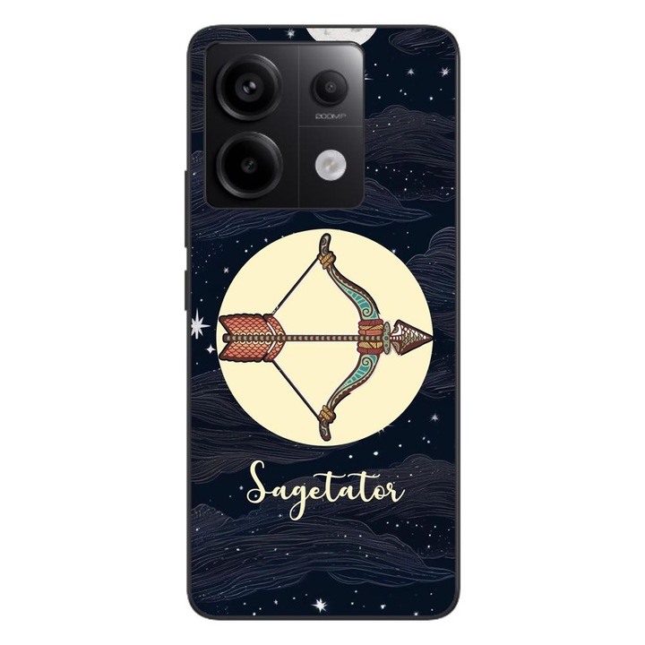 Капак, съвместим с Xiaomi Redmi Note 13 Pro 5G Силиконов гел Tpu Хороскоп модел Стрелец