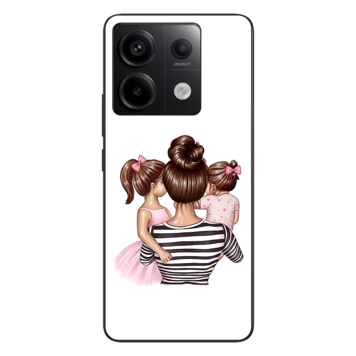 Капак, съвместим с Xiaomi Redmi Note 13 Pro 5G Silicon Gel Tpu Модел Mom and Girls