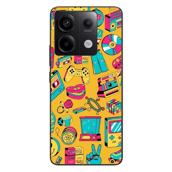 Калъф, съвместим с Xiaomi Redmi Note 13 Pro 5G Silicon Gel Tpu Модел Pop Art Vintage