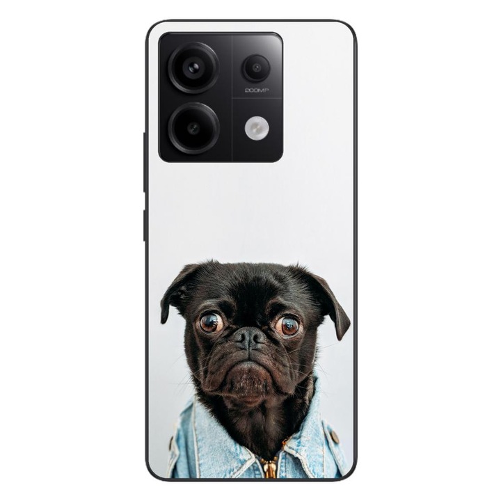 Капак, съвместим с Xiaomi Redmi Note 13 Pro 5G Silicon Gel Tpu Модел Pug Fashion