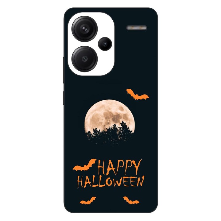 Husa compatibila cu Xiaomi Redmi Note 13 Pro Plus Silicon Gel Tpu Model Happy Halloween Luna Plina