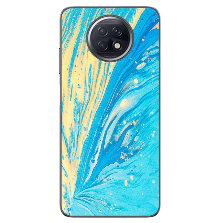 Кейс съвместим с Xiaomi Redmi Note 9T Silicone Gel Tpu Модел Aqua Bloom