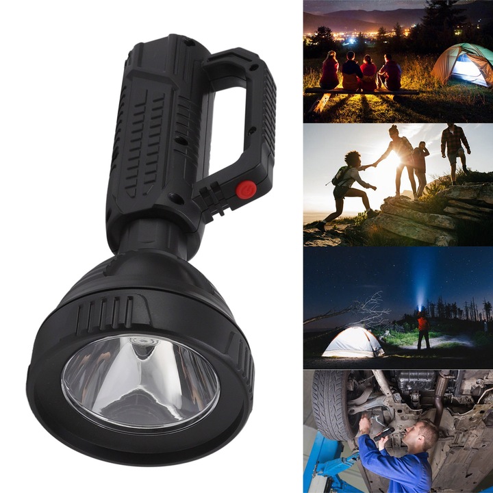 Jormftte LED lámpa, 3 világítási mód, vízálló, 95x95x218mm