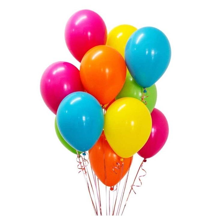 25 db latex lufi, "Party" modell, 13 cm, többszínű, 1 g, Stef's Cat