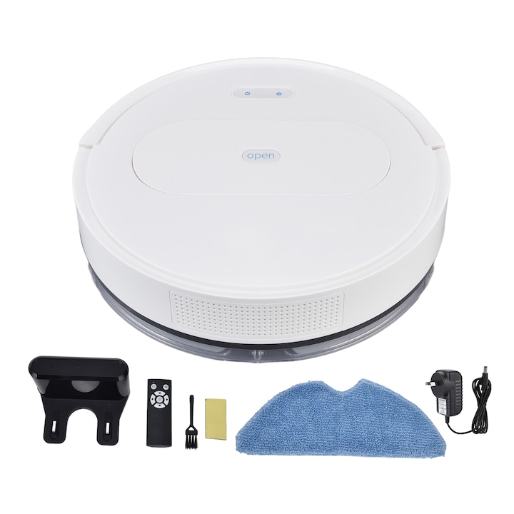 Robot de curatare automat Jormftte, 22.8x22.8x4.5cm, alimentare USB, cu mop de unica folosinta, 3W