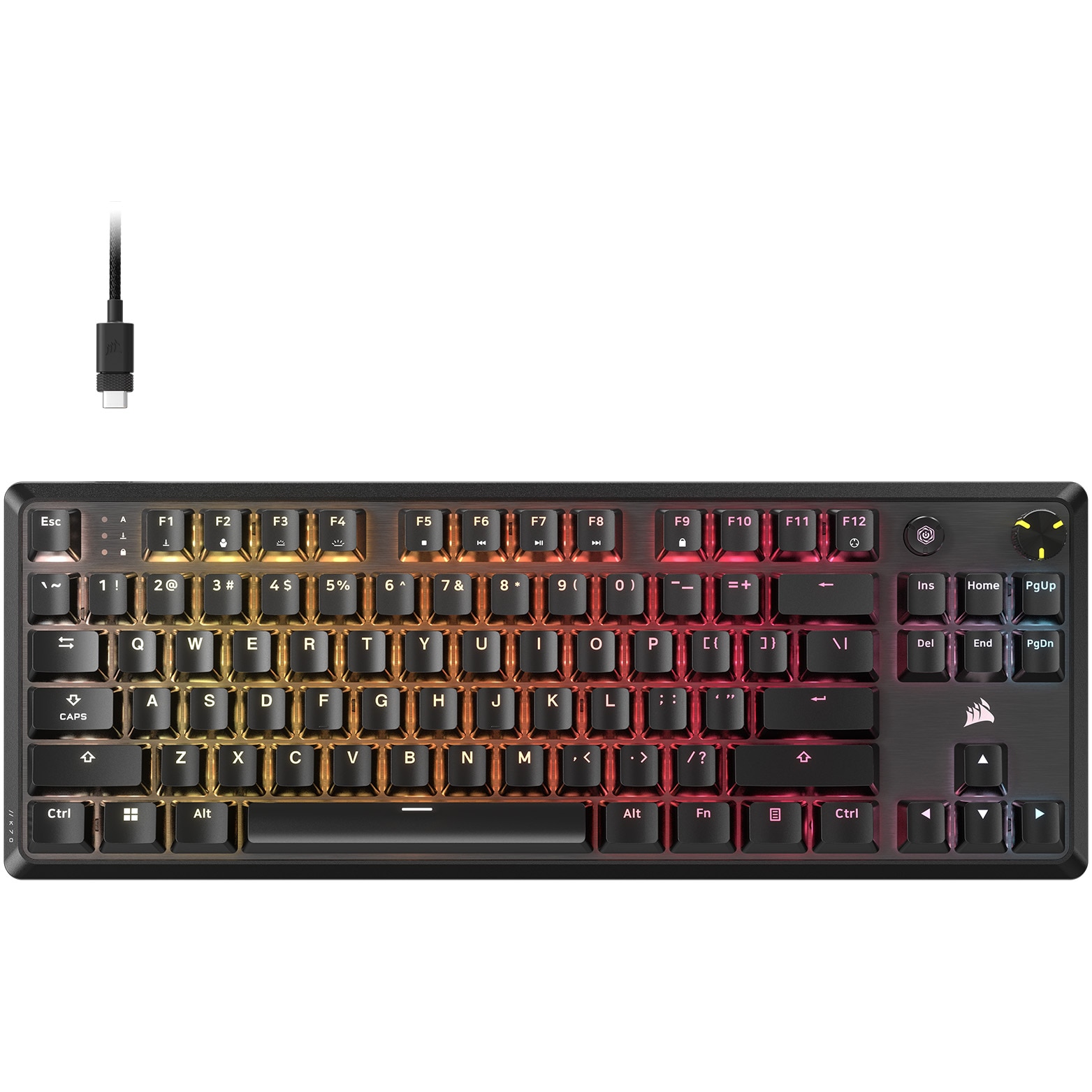 Tastatura mecanica gaming Corsair K70 Core TKL, MLX Red v2 Linear
