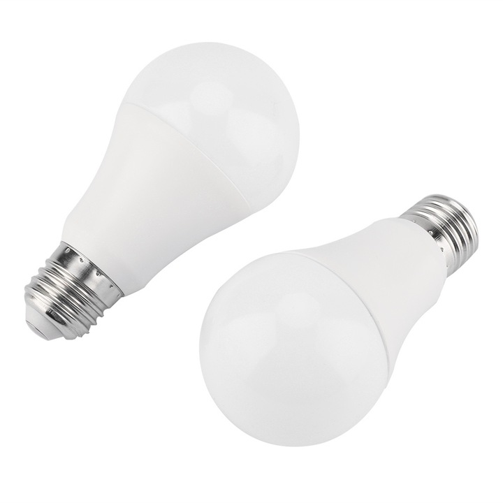 2 db E27 7W LED tiszta fényvezérlő izzó folyosóra, lépcsőházba, garázskapura