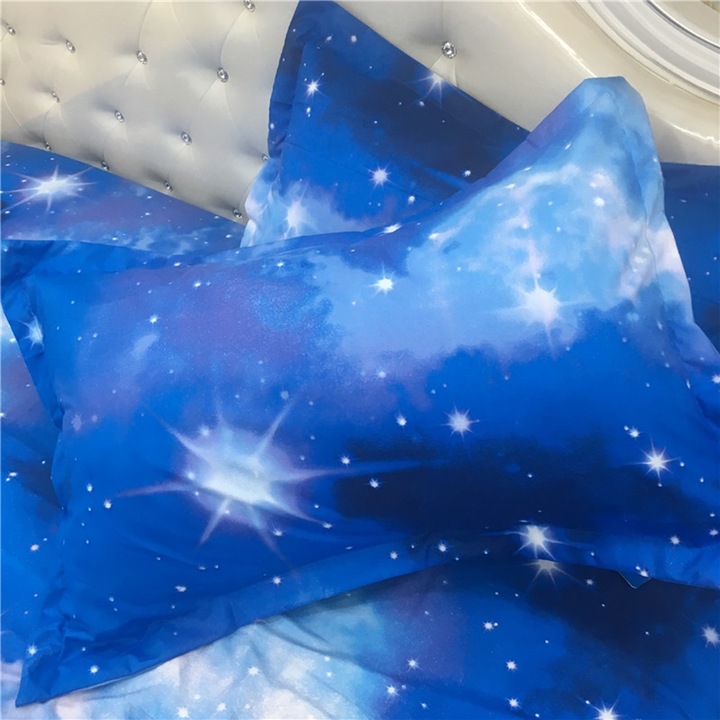 3 darabos, 100% poliészter, nyomott mintás paplanhuzat, puha ágyneműgarnitúra párnahuzatokkal (King Size)