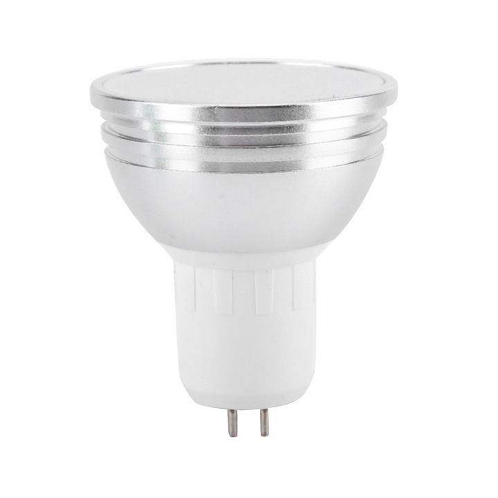 Bec intelligens Wi-Fi izzó, 6W, RGB+CW, okostelefonról vezérelhető, E27, 5x5x6cm