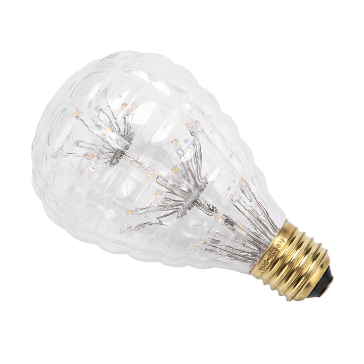 Bec filament E27 3W, Jormftte, gránát forma, 300lm, 2200K, 220V