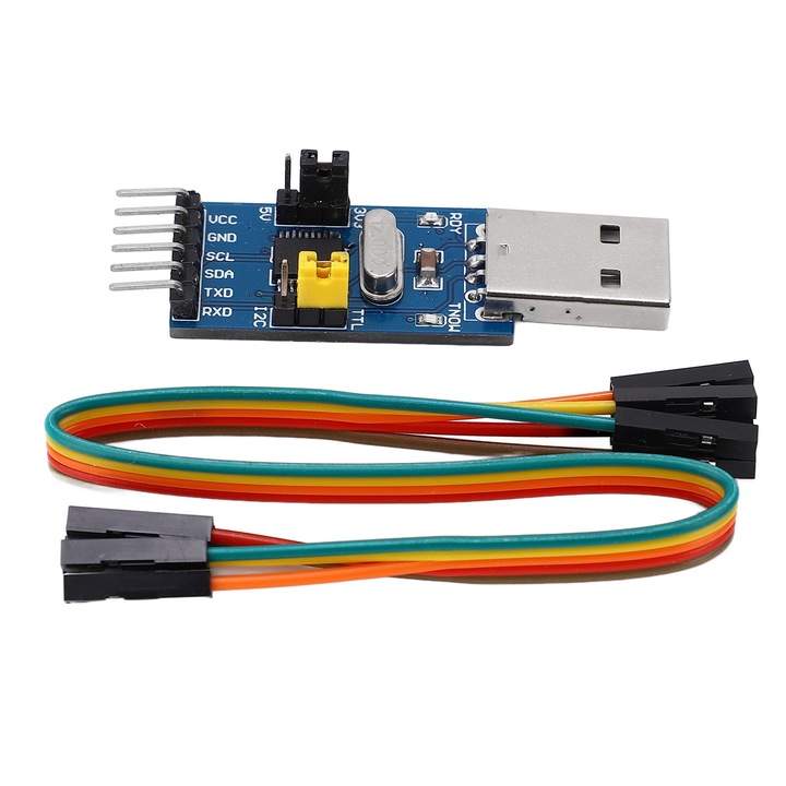 Modul adaptor convertor USB la IIC I2C UART cu cablu jumper Modul adaptor de descarcare serial USB la TTL
