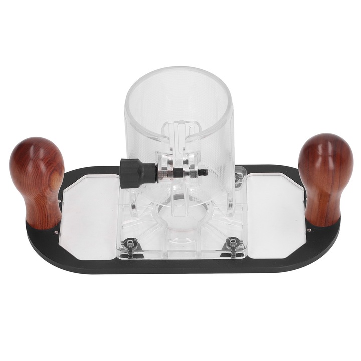 Baza de tuns pentru prelucrarea lemnului, Enforose, din aluminiu si lemn solid, 65mm, transparent