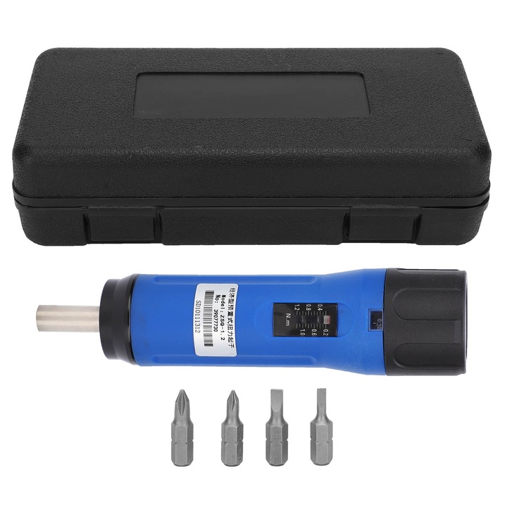 ZSQ-1.2 nyomatékcsavarhúzó, Enforose, gazdaságos előbeállítással, nejlon, 156 mm, egyenes és keresztbitekkel