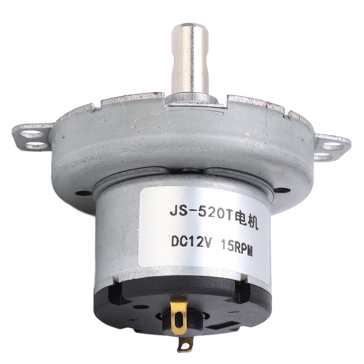 Motor cu angrenaj JS-520T DC Durabil, 12V 15RPM, Enforose