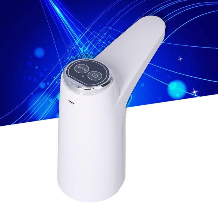 Електрически диспенсър за вода, longziming, презареждаем през USB, капацитет 1200mAh, бял
