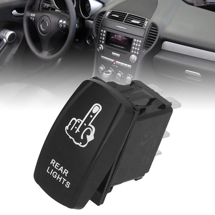 Jormftte 12V-24V vízálló billenőkapcsoló, 5 tűs, autókhoz és tengeri járművekhez, 2 darabos készlet