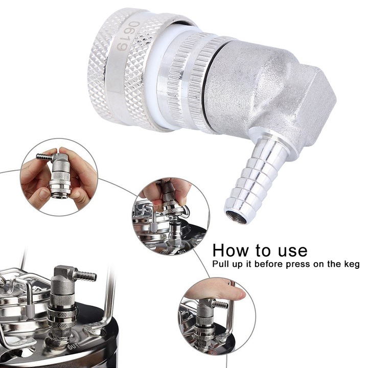 Jormftte rozsdamentes acél gyorscsatlakozó sörös hordókhoz, korrózióálló, gázszivárgásmentes