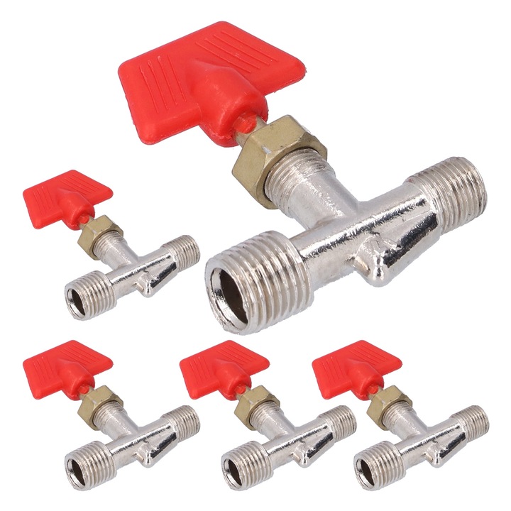 Jormftte tűszelep, 5 darabos készlet, vas, 12mm külső menet, magas hőmérsékletnek ellenálló