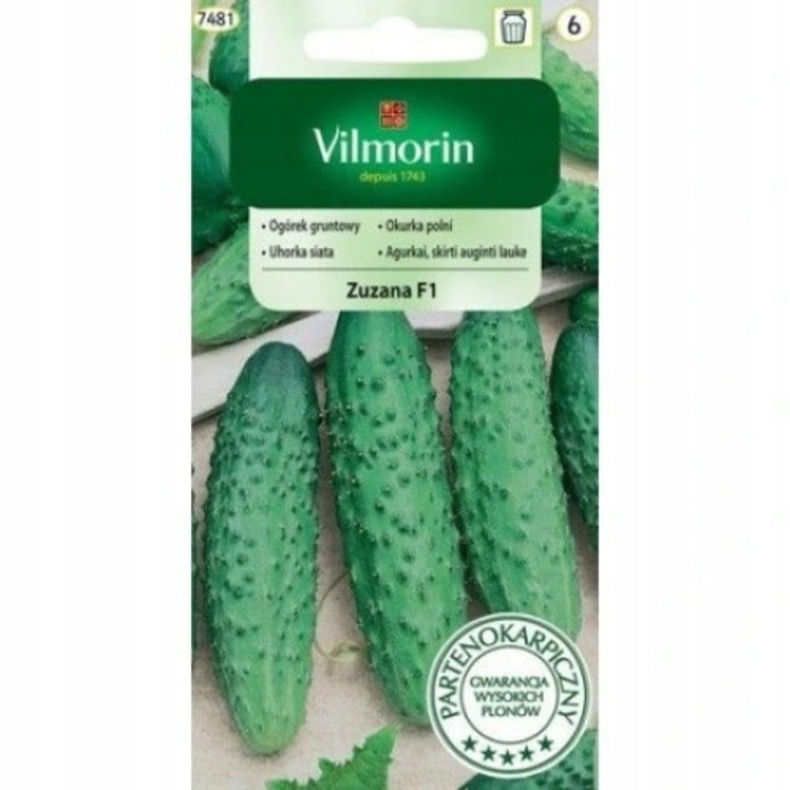 Seminte Castravete Zuzana, Vilmorin, 3g, partenocarpic, rezistent la virusi