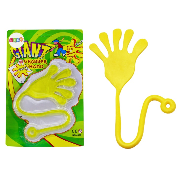 Mana lipicioasa, LEAN TOYS, galben, 23x15x0.5cm