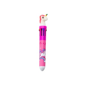 Pixuri set 10 culori cu motiv unicorn, LEAN TOYS, 15,5cm