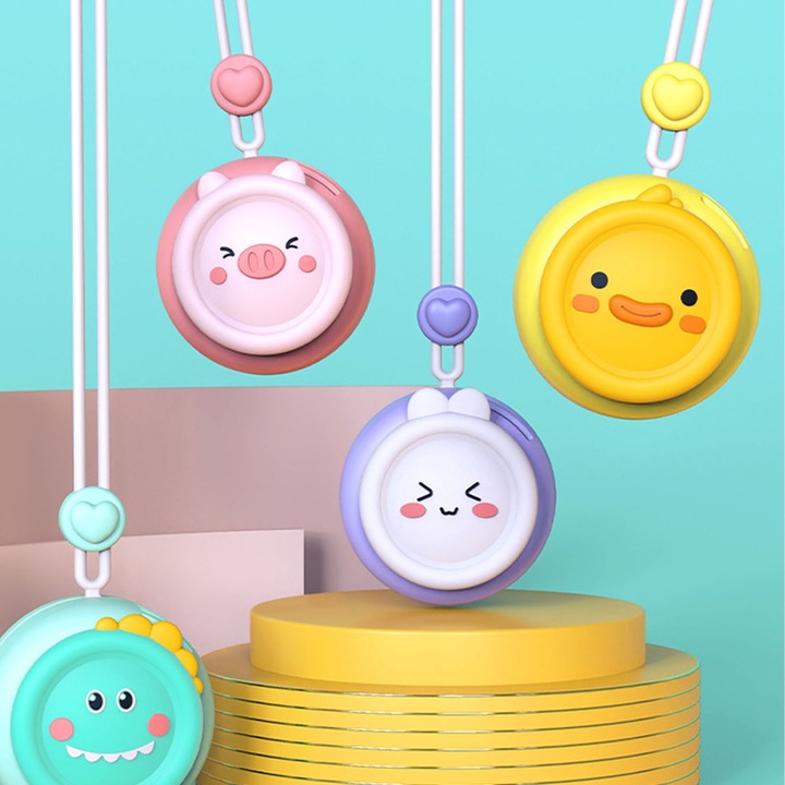 Újratölthető nyakpántos ventilátor állítható zsinórral, lapát nélküli, 3 fokozatú, mini akasztós nyakventilátor, újratölthető, állítható, kültéri sertéshúshoz