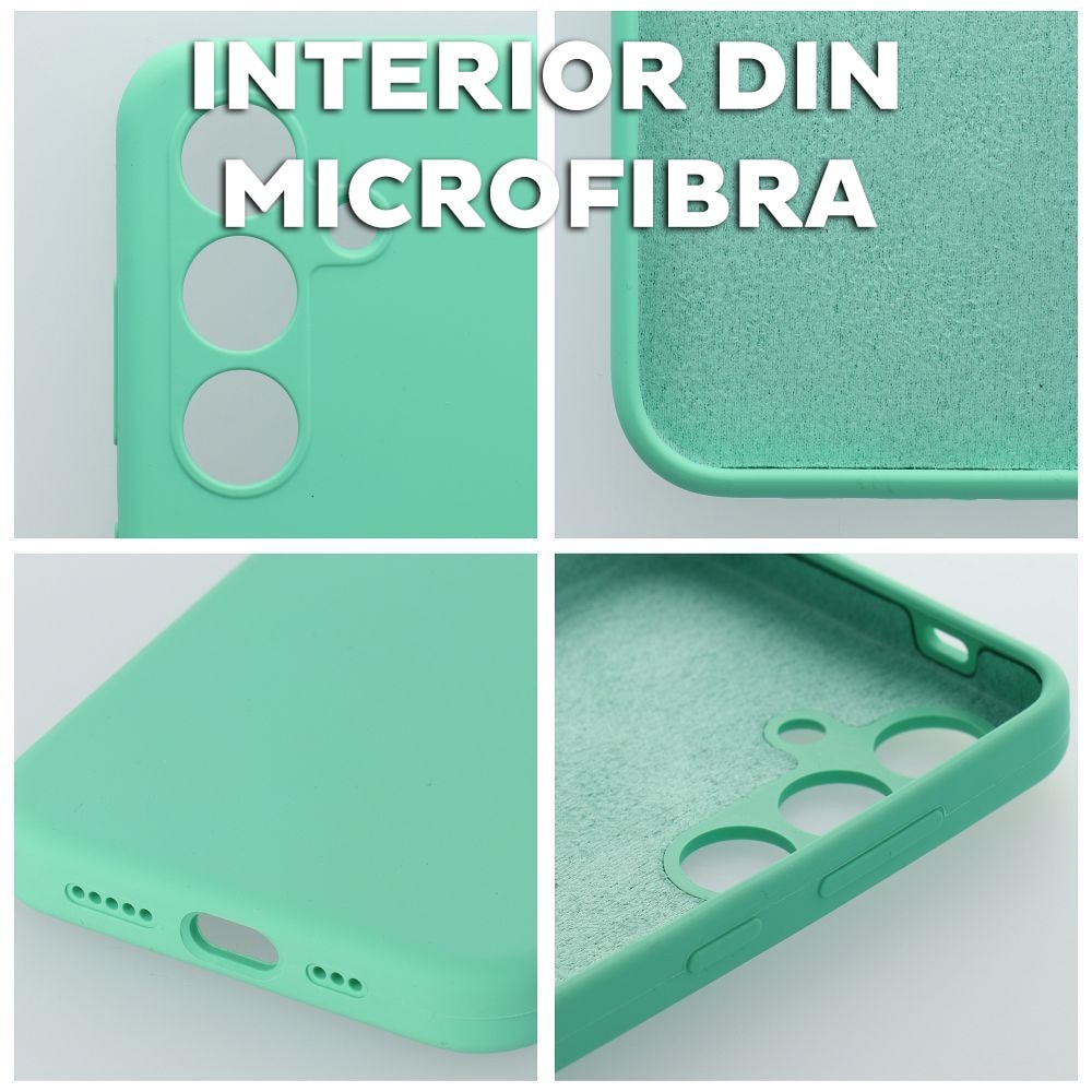 Husa pentru Samsung Galaxy S24 FE Daden® din Silicon, Ultra Slim, Calitate Premium, Interior din Microfibra, Protectie Sporita, Antisoc, Verde menta
