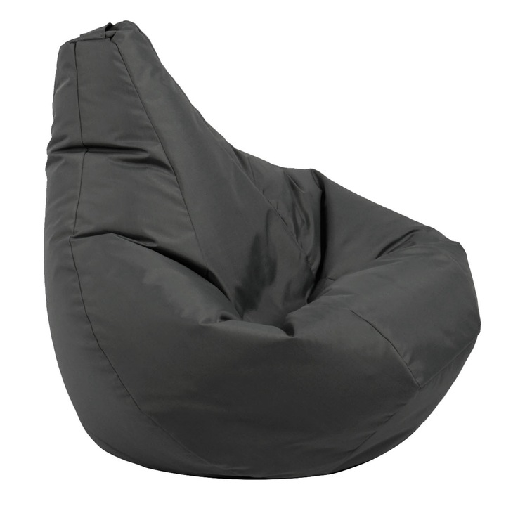 Пуф круша за деца Pufrelax Nirvana Light, водоустойчив, Тъмно сив