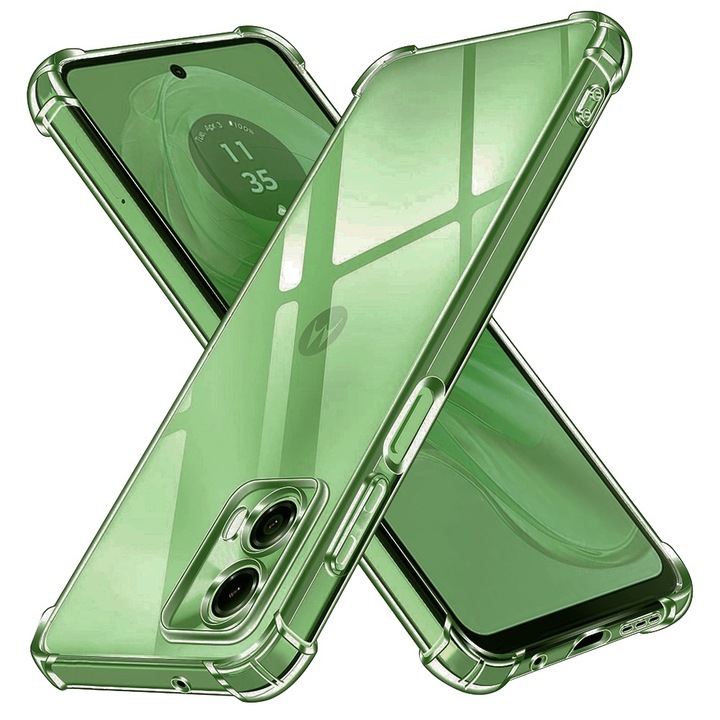 Husa pentru Motorola Moto G35 DaDen, Ultra Protection, Protectie colturi, Anti soc, Rezistenta la impact, Transparenta