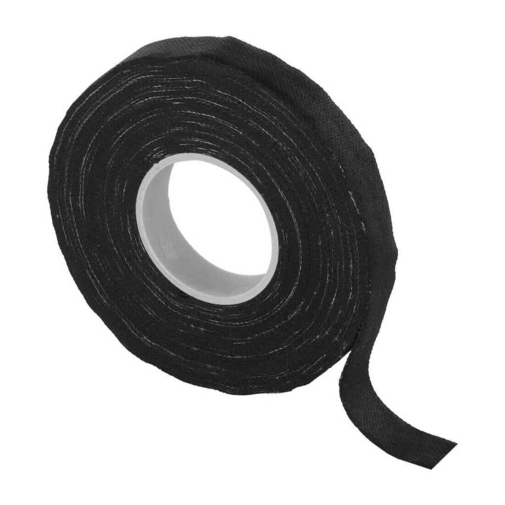 Banda izolatoare F6910, Textila, Neagra, 19mm, 10m