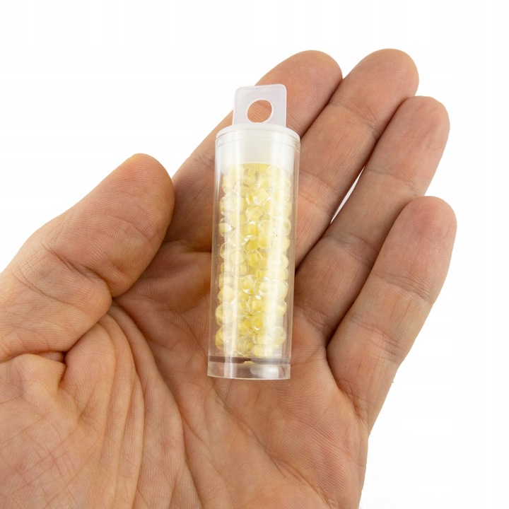 Set margele acril, DIYQueen, 130 bucati, galben, 4mm