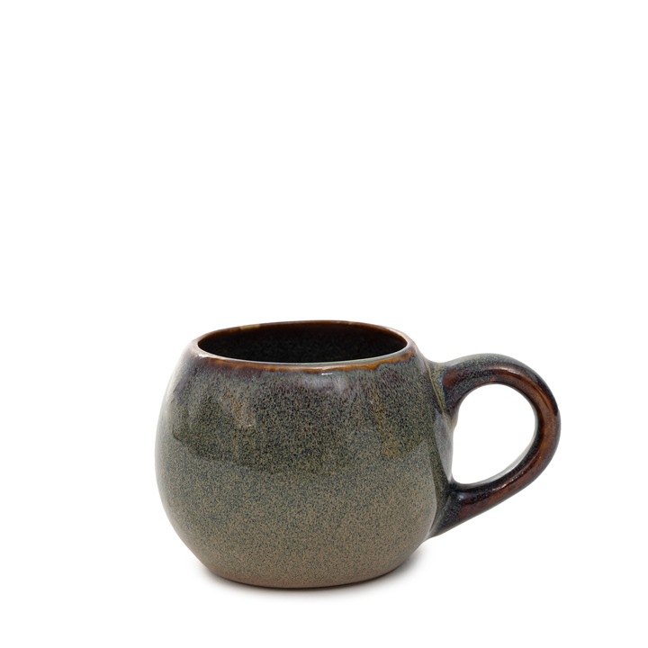 Чаша, BRELLY, керамика, сив, 150 мл, HOMLA