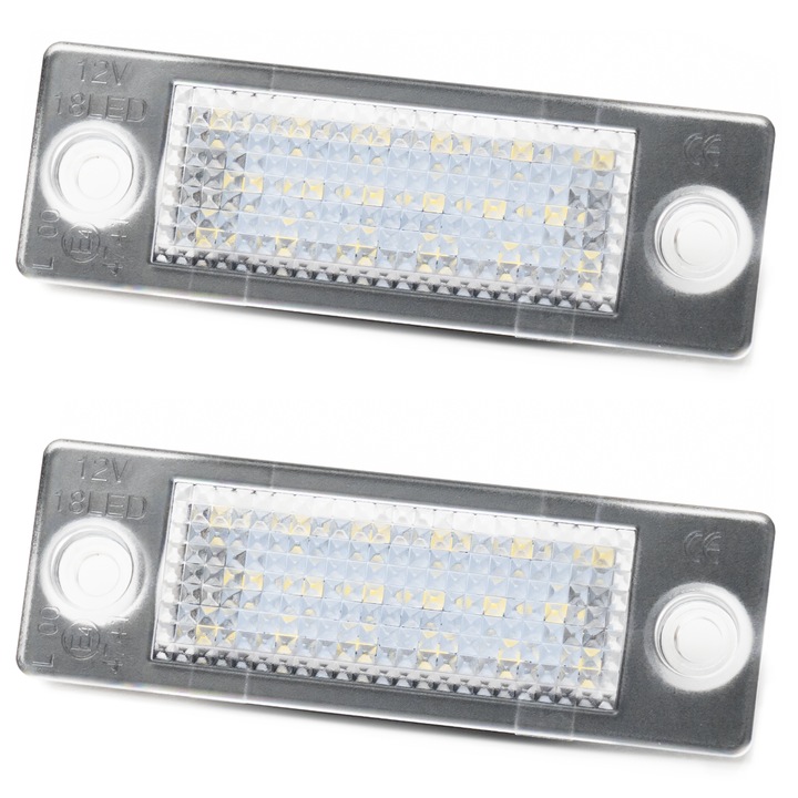 LED-es rendszámtábla világítás, Volkswagen Passat B5 T5 Caddy Touran, Energiahatékonyság, Nemzetközi tanúsítványok, Könnyen telepíthető, Ragyogó fehér