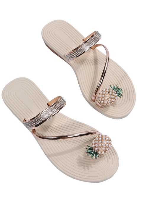 Slapi dama WildFashion Auriu, Auriu, 38