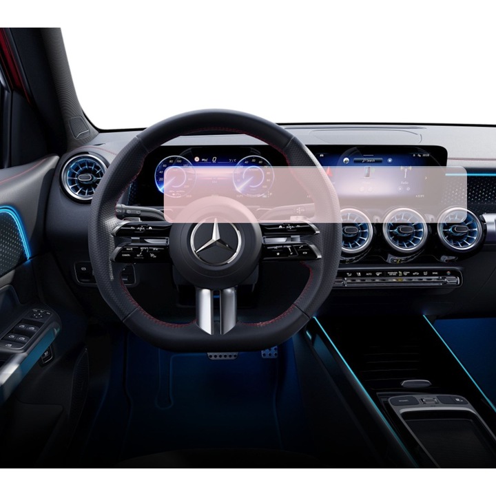 Folie Protectie Navigatie Mercedes Benz EQB 2023+, Duragon, protectie Display Navigatie, silicon Mat, Anti-zgarieturi, Anti-amprenta, Anti-reflex, Regenerabila, Flexibila, Anti-Shock, kit instalare